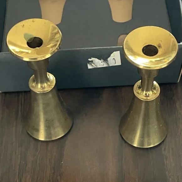 1950s Dansk Designs Solid Brass Candlesticks Set of 6 JHQ Quistgaard MCM - Picture 7 of 11